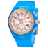 Technomarine Cruise JellyFish Blue Silicone Strap Chronograph Mother of Pearl Dial Ladies Watch TM-115270