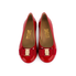 Ferragamo Girls Red Mini Varina Flats 810100 608282