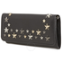 Jimmy Choo Black/Silver Nino Long Yen Mstar Trim Wallet 143 NINO LTU BLACK/METALLIC MIX
