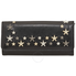 Jimmy Choo Black/Silver Nino Long Yen Mstar Trim Wallet 143 NINO LTU BLACK/METALLIC MIX