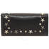 Jimmy Choo Black/Silver Nino Long Yen Mstar Trim Wallet 143 NINO LTU BLACK/METALLIC MIX