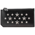 Jimmy Choo Men's Card Case Biker Black/Gunmetal Casey Zip Card Bike Leather 173 CASEY BLS BLACK/GUNME