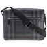 Burberry Men's Medium Leather Trim London Check Messenger Bag 4056888