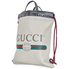 Gucci Logo-Print Drawstring Backpack- White 523586 0GCBT 8821