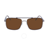 Salvatore Ferragamo Brown Square Men's Sunglasses SF173S 21 59