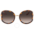 Ferragamo Brown Gradient Round Sunglasses SF719S 238 52