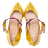 Gucci Sylvie Leather Mid Heel Pump in Gold 475086 B8M60 8075