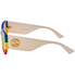 Gucci Gucci Yellow Square Ladies Sunglasses GG0276S 006 53 GG0276S 006 53