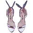 Sophia Webster Ladies Sandal Chiara Silver, Blue 85 Sandal Emb Butf Back, Brand Size 35 ( US Size 4.5 ) SAM18018