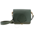 Burberry Ladies Shoulder Bag Supple/Goat Leather Dark Green Sq Satchel 4073349