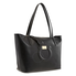 Ferragamo Gancini Calfskin Leather Tote- Black 21H019 691319