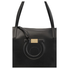 Ferragamo Gancini Calfskin Leather Tote- Black 21H019 691319