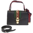 Gucci Sylvie Shoulder Bag in Black 421882 CVLEG 8638