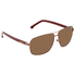Lacoste Brown Shaded Rectangular Unisex Sunglasses L162S 210 61