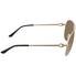 Ferragamo Salvatore  Shiny Yellow Gold Aviator Sunglasses SF167S 756 62