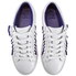 Tory Burch Ladies Sneaker White, Navy Ruffle Sneaker 36558-100