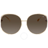 Gucci Brown Gradient Round Sunglasses GG0225S 002 63