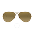 Ray Ban Ray-Ban Classic Aviator Sunglasses - Polarized Brown B-15 RB3025 001/57 62-14