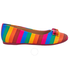 Ferragamo Kids Rainbow Stripe Ballerina Shoes, Brand Size 33 810225 706231