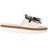 Tod's Womens Slipper-Inspired Wedge Sandals in Marble White/ Black XXW23A0S950GOC0ZTA