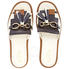 Tod's Womens Slipper-Inspired Wedge Sandals in Marble White/ Black XXW23A0S950GOC0ZTA