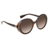 Gucci Gucci Brown Round Ladies Sunglasses GG0367S 002 53 GG0367S 002 53