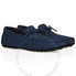 Tod's Men's Ink Blue Nubuck Leather Moccasins XXM0LR00051RE0U806