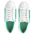 Tory Burch Ladies Sneaker White, Green Ruffle Sneaker 36558-128