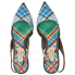 Burberry Ladies Orange Poppy Tartan Kitten Heels 4071849