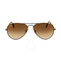 Ray Ban Ray-Ban Aviator Gunmetal Frame Brown Non-Polarized Crystal Lens 58mm Men's Sunglasses RB3025 004/51 58-14 RB3025 004/51 58-14