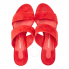 Salvatore Ferragamo Flower Heel Sandal in Orange Red FR01M660-671036