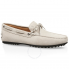 Tod's Men's White Nubuck Leather Moccasins XXM0LR00051RE09989