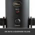 Blue Yeti USB Mic for Recording & Streaming on PC and Mac, 3 Condenser Capsules, 4 Pickup Patterns, Headphone Output and Volume Control, Mic Gain Control, Adjustable Stand, Plug & Play – Blackout