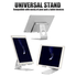 Adjustable Tablet Stand, Lamicall iPad Stand : Desktop Stand for iPad 2 3 4 Pro Air mini, kindle, Samsung Tab and Other Tablets - Silver