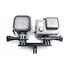 Nechkitter Dual Twin Mount Adapter for GoPro Hero 2 3 3+ 4 Compatible with housing handle monopod mount