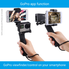 Stabilizing Hand Grip for GoPro Hero with Dual Mount, Tripod Adapter and Universal Phone Holder - Record Videos with 2 Different Camera Angles Simultaneously, Steady Shot Photography, Selfies