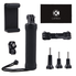 Stabilizing Hand Grip for GoPro Hero with Dual Mount, Tripod Adapter and Universal Phone Holder - Record Videos with 2 Different Camera Angles Simultaneously, Steady Shot Photography, Selfies