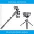 Dual Mount for GoPro Hero with Tripod Adapter and Universal Phone Holder - Record Videos with 2 Different Camera Angles Simultaneously, Steady Shot Photography, Selfies