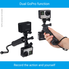 Stabilizing Hand Grip for GoPro Hero with Dual Mount, Tripod Adapter and Universal Phone Holder - Record Videos with 2 Different Camera Angles Simultaneously, Steady Shot Photography, Selfies