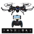 Holy Stone F181W Wifi FPV Drone with 720P Wide-Angle HD Camera Live Video RC Quadcopter with Altitude Hold, Gravity Sensor Function, RTF and Easy to Fly for Beginner, Compatible with VR Headset