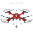 Holy Stone HS200 FPV RC Drone with HD Wifi Camera Live Feed 2.4GHz 4CH 6-Axis Gyro Quadcopter with Altitude Hold, Gravity Sensor and Headless Mode RTF Helicopter, Color Red