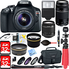 Canon EOS Rebel T6 Digital SLR Camera w/ EF-S 18-55mm IS + EF-S 75-300mm Lens Bundle includes Camera, Lenses, Bag, Filter Kit, Memory Cards, Tripod, Flash, Cleaning Kit, Beach Camera Cloth and More