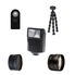 Canon EOS Rebel T6i Digital SLR with EF-S 18-55mm f/3.5-5.6 IS STM Kit Lens and Canon 75-300mm f/4.0-5.6 EF III Lens + Slave Flash + 58mm Wide Angle and Telephoto Lenses + 32GB Deluxe Accessory Bundle
