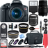 Canon EOS Rebel T6i Digital SLR Camera Wifi + EF-S 18-55mm IS & Sigma 70-300mm Lens Kit + Accessory Bundle 64GB SDXC Memory + DSLR Photo Bag + Wide Angle Lens + 2x Telephoto Lens +Flash+Remote+Tripod