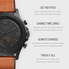 Fossil Q Nate Gen 2 Men's Black IP Stainless Steel Hybrid Smartwatch FTW1115