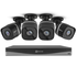 EZVIZ 4K UltraHD 8MP Outdoor IP PoE Surveillance System, 4 Weatherproof UHD EXIR Security Cameras, 4 Channel 2TB NVR Storage, 100ft Night Vision, Smart Video Analytics, Customizable Motion Detection