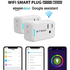 MXQ Wireless Mini Smart Outlet Wifi Enabled Smart Plug Alexa Intelligent Switch compatible