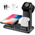AnnBos iPhone Wireless Charger Stand, 10W Fast Wireless Charger Apple Watch Charger AirPods Charging Station 3 in 1 Charging Docks
