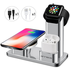 AnnBos iPhone Wireless Charger Stand, 10W Fast Wireless Charger Apple Watch Charger AirPods Charging Station 3 in 1 Charging Docks