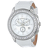 Akribos XXIV Akribos White Mother of Pearl Dial White Leather Ladies Watch AK621SSW